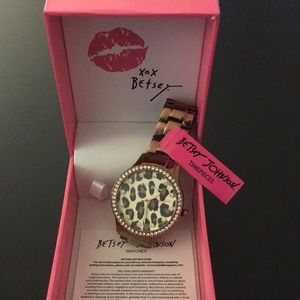 Betsey Johnson Leopard Print Watch